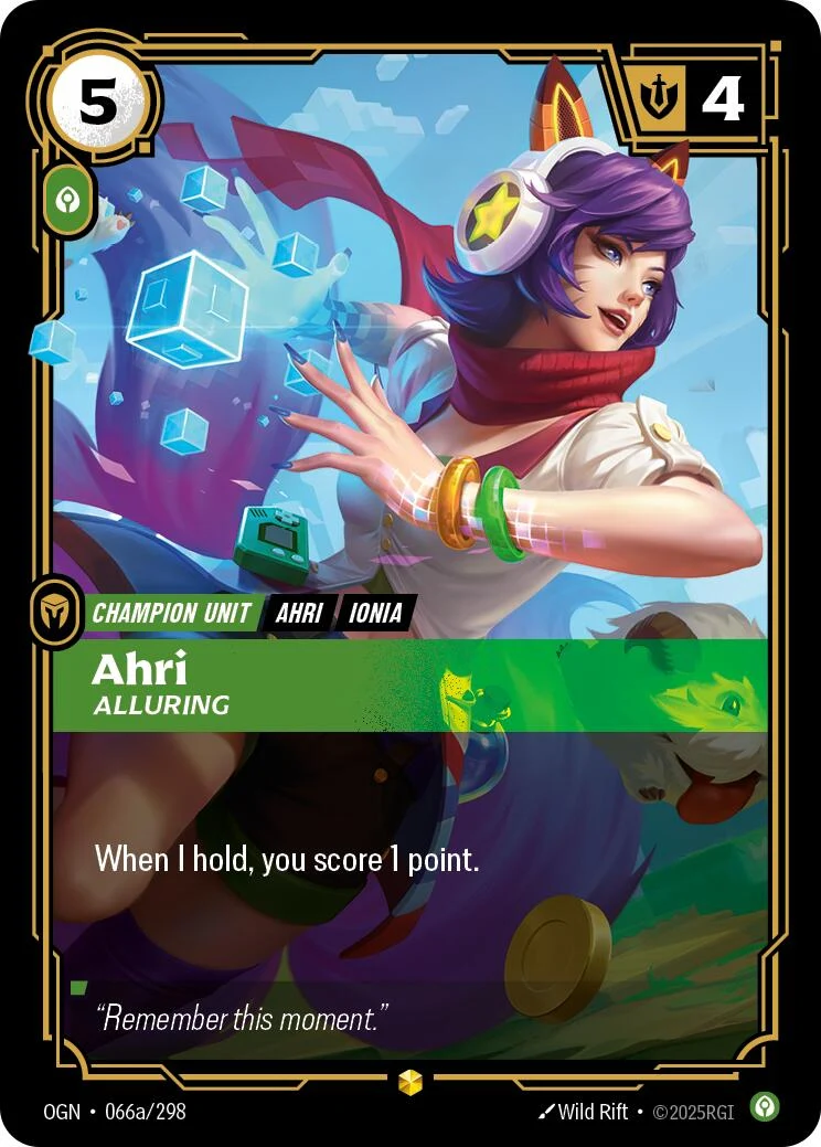 Ahri - Alluring (Alternate Art) (066a/298) (Origins)
