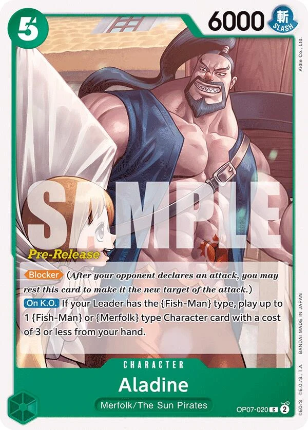 Aladine (OP07-020) (500 Years in the Future Pre-Release Cards)