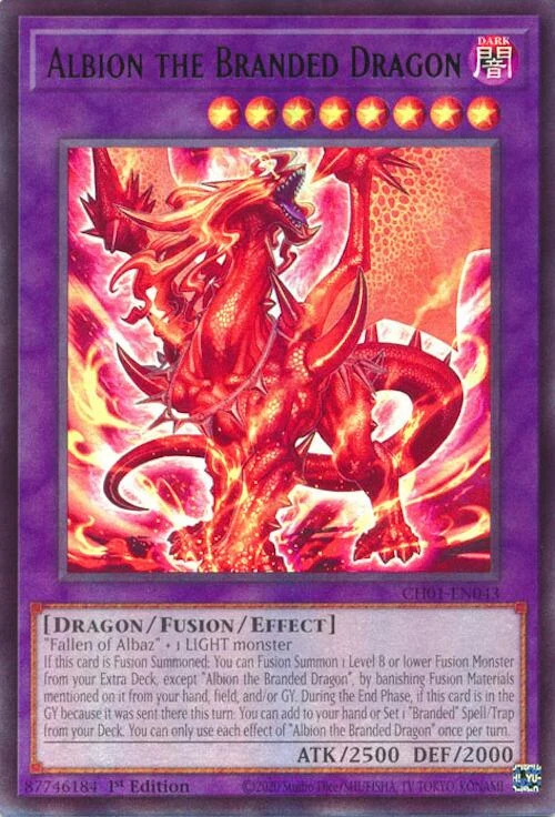Albion the Branded Dragon (CH01-EN043) (THE CHRONICLES DECK: The Fallen & The Virtuous (All-Foil Edition))