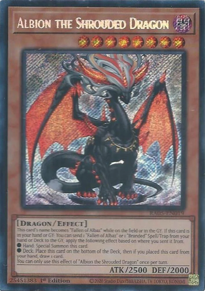 Albion the Shrouded Dragon (Secret Rare) (RA05-EN019) (Rarity Collection 5)