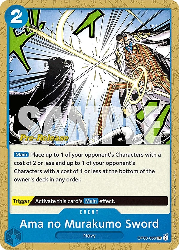 Ama no Murakumo Sword (OP06-056) (Wings of the Captain Pre-Release Cards)