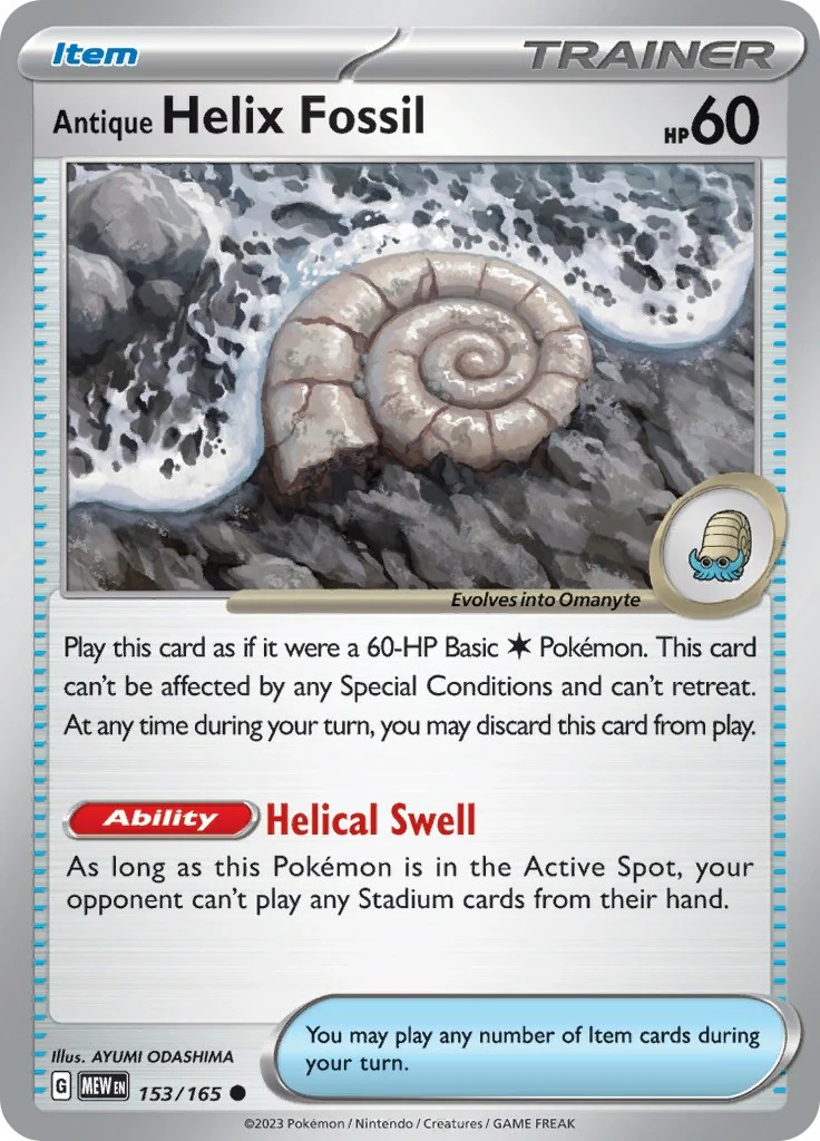 Antique Helix Fossil (153/165) (SV: Scarlet & Violet 151)