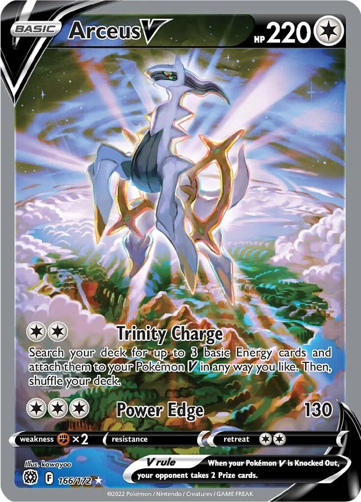 Arceus V (Alternate Full Art) (166/172) (SWSH09: Brilliant Stars)