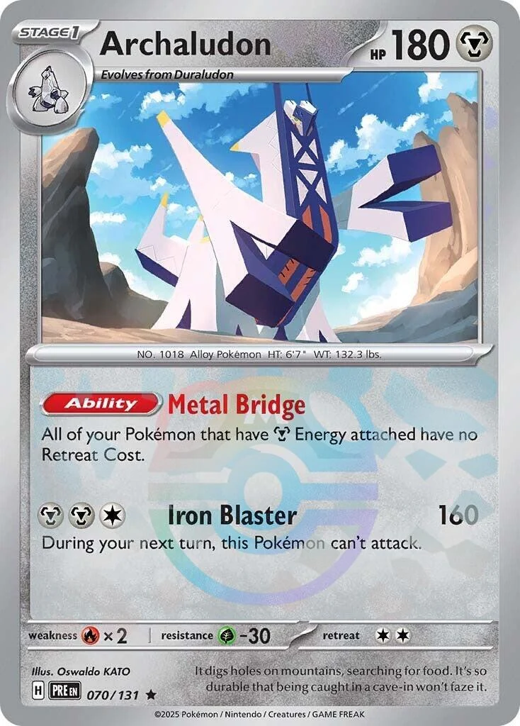 Archaludon (Master Ball Pattern) (070/131) (SV: Prismatic Evolutions)