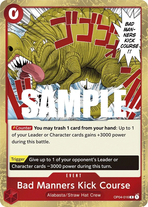 Bad Manners Kick Course (OP04-016) (Kingdoms of Intrigue)