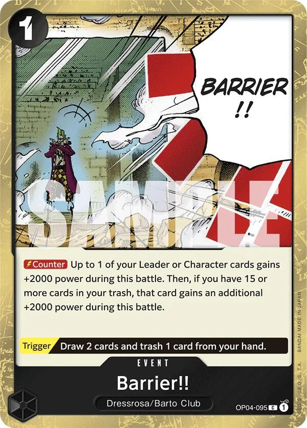 Barrier!! (Jolly Roger Foil) (OP04-095) (Premium Booster -The Best-)