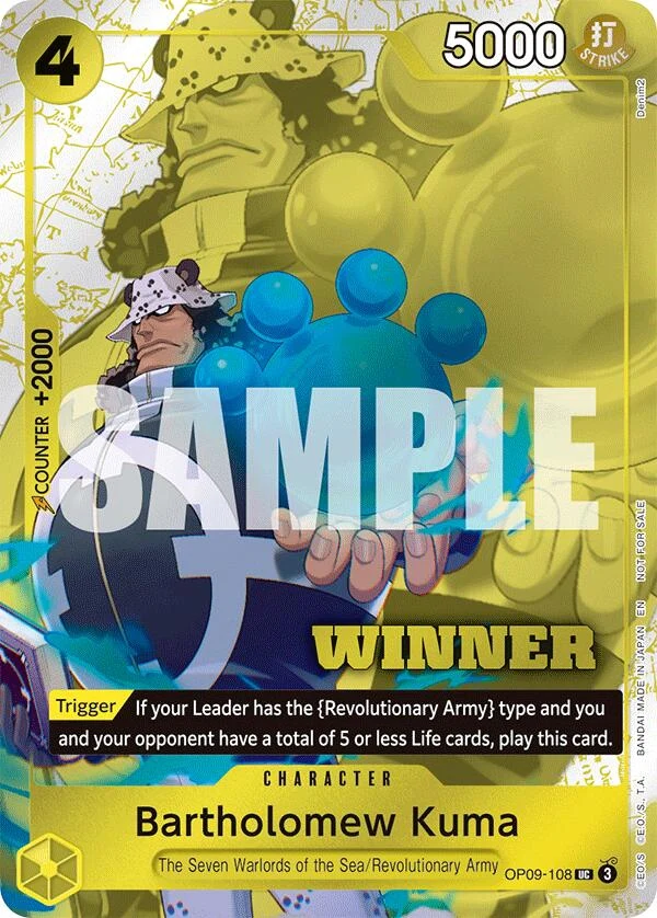 Bartholomew Kuma (Winner Pack 2025 Vol. 4) (OP09-108) (One Piece Promotion Cards)