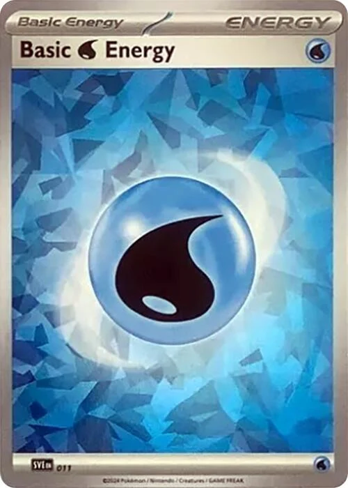 Basic Water Energy (Cracked Ice Holo) (011) (SV07: Stellar Crown)