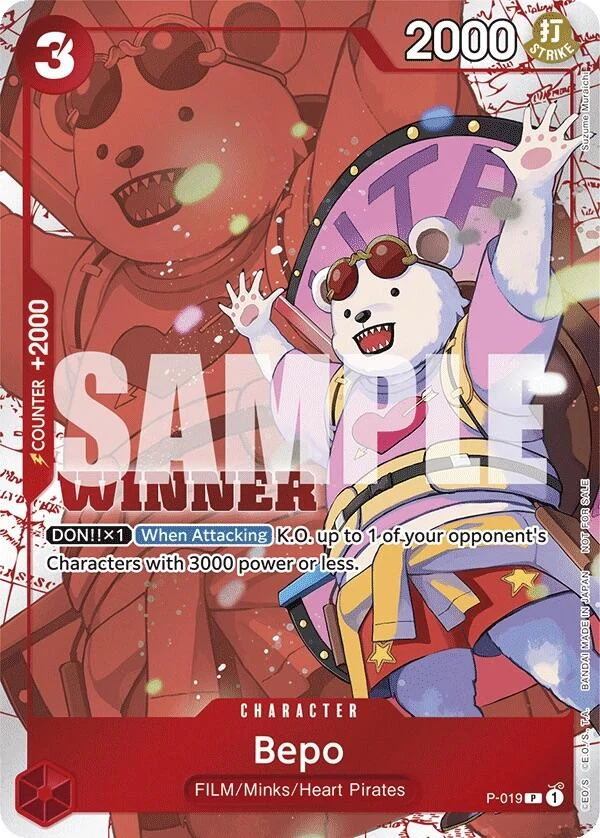 Bepo (Winner Pack Vol. 7) (P-019) (One Piece Promotion Cards)