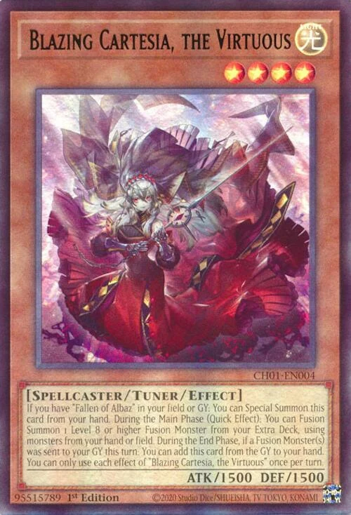 Blazing Cartesia, the Virtuous (CH01-EN004) (THE CHRONICLES DECK: The Fallen & The Virtuous (All-Foil Edition))