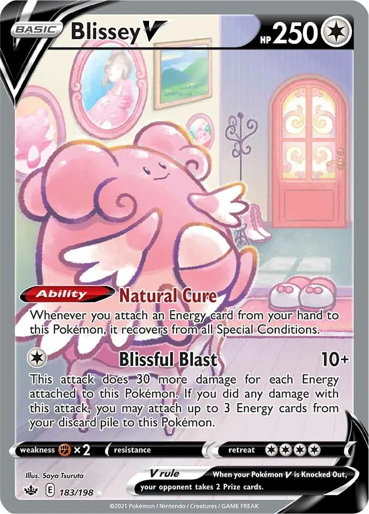 Blissey V (Alternate Full Art) (183/198) (SWSH06: Chilling Reign)