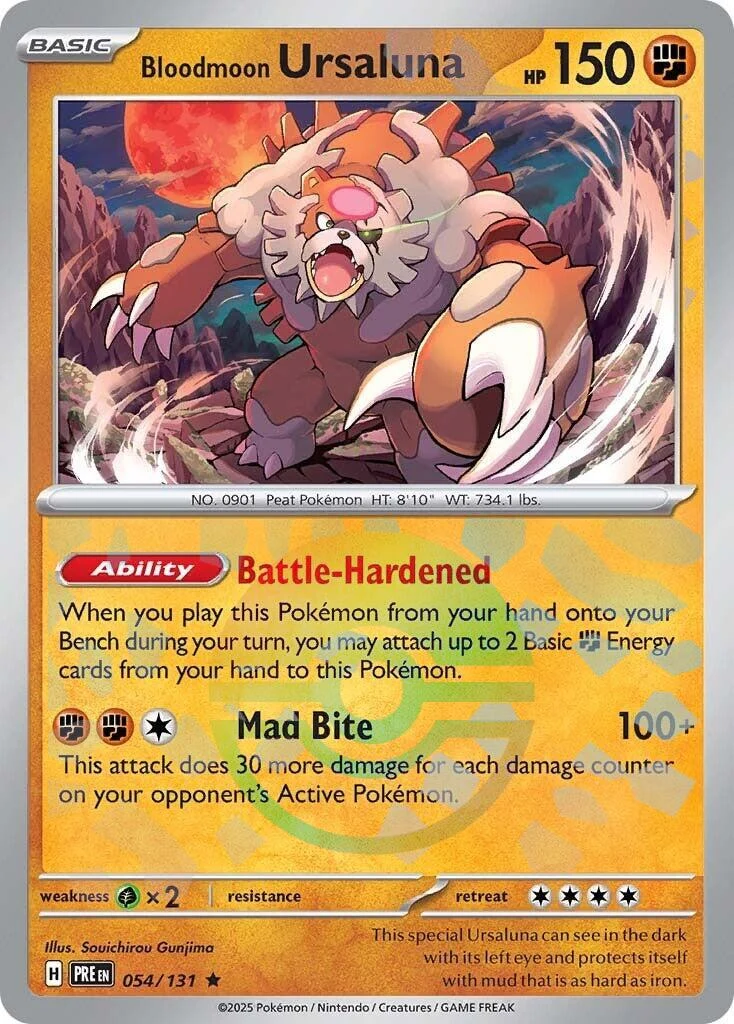 Bloodmoon Ursaluna (Poke Ball Pattern) (054/131) (SV: Prismatic Evolutions)