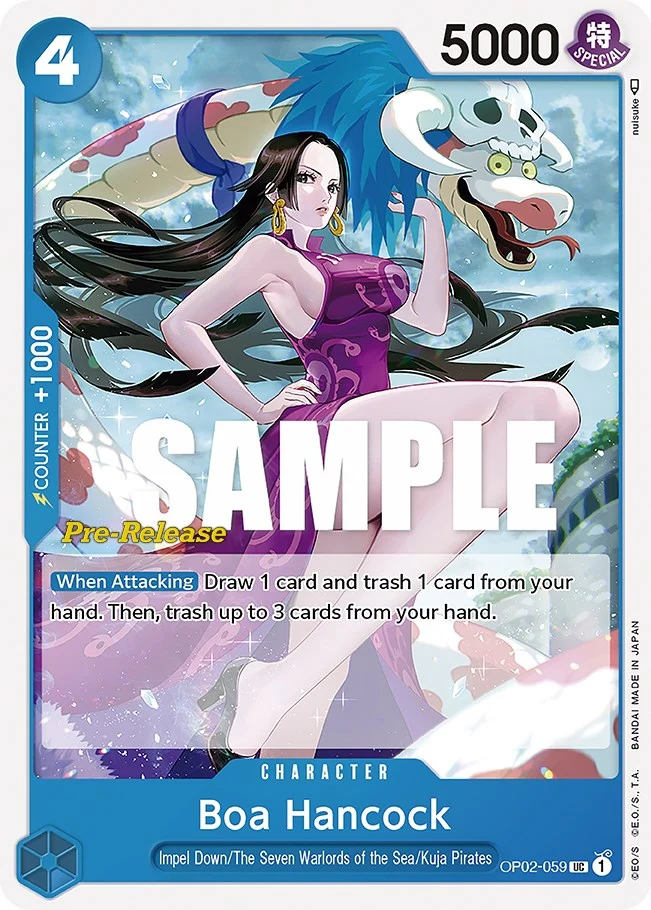 Boa Hancock (OP02-059) (Paramount War Pre-Release Cards)