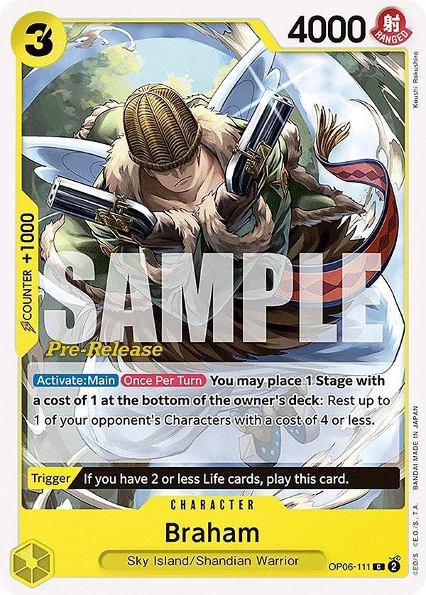 Braham (OP06-111) (Wings of the Captain Pre-Release Cards)