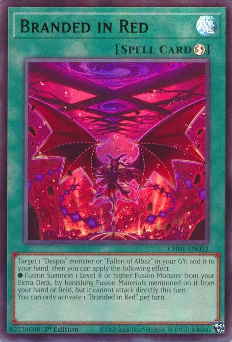 Branded in Red (CH01-EN022) (THE CHRONICLES DECK: The Fallen & The Virtuous (All-Foil Edition))