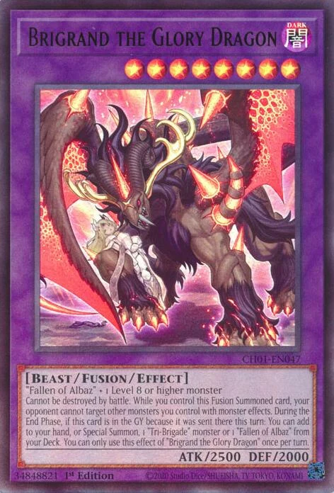 Brigrand the Glory Dragon (CH01-EN047) (THE CHRONICLES DECK: The Fallen & The Virtuous (All-Foil Edition))