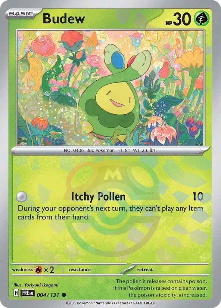 Budew (Master Ball Pattern) (004/131) (SV: Prismatic Evolutions)