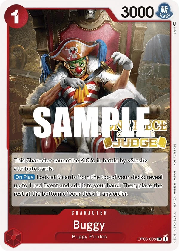 Buggy (Judge Pack Vol. 2) (OP03-008) (One Piece Promotion Cards)
