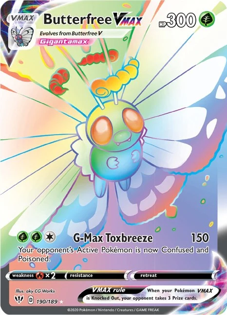Butterfree VMAX (Secret) (190/189) (SWSH03: Darkness Ablaze)