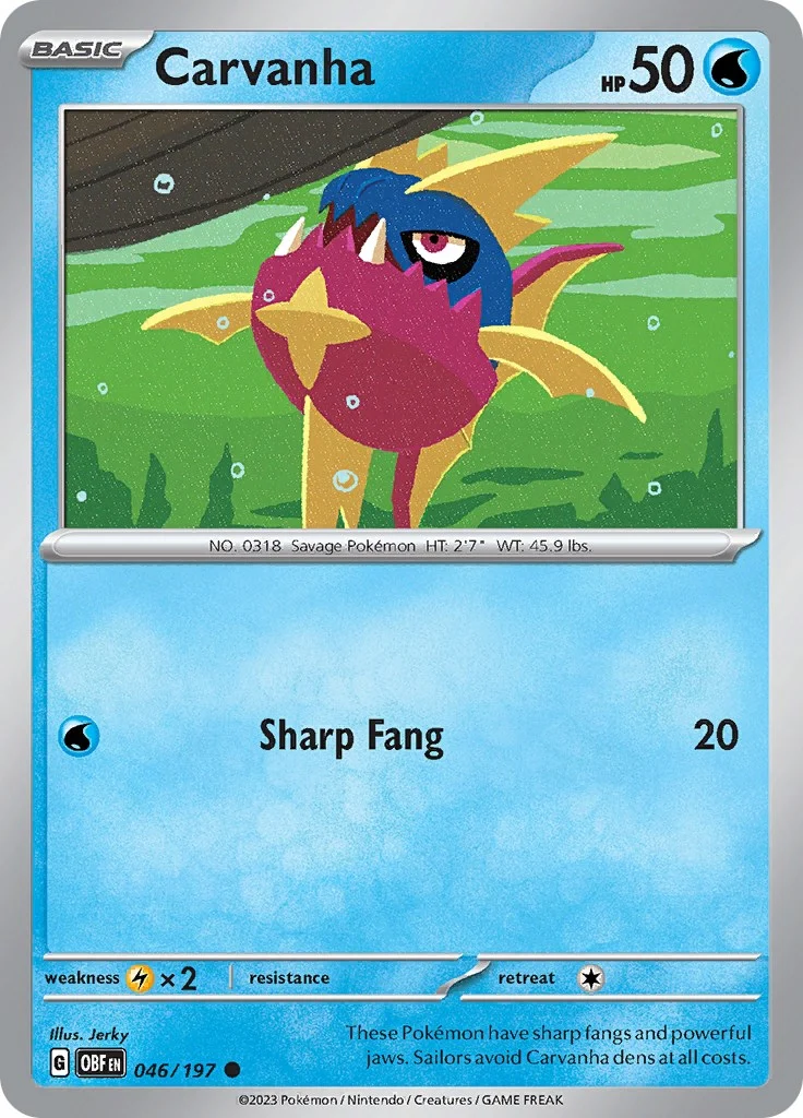 Carvanha (046/197) (SV03: Obsidian Flames)