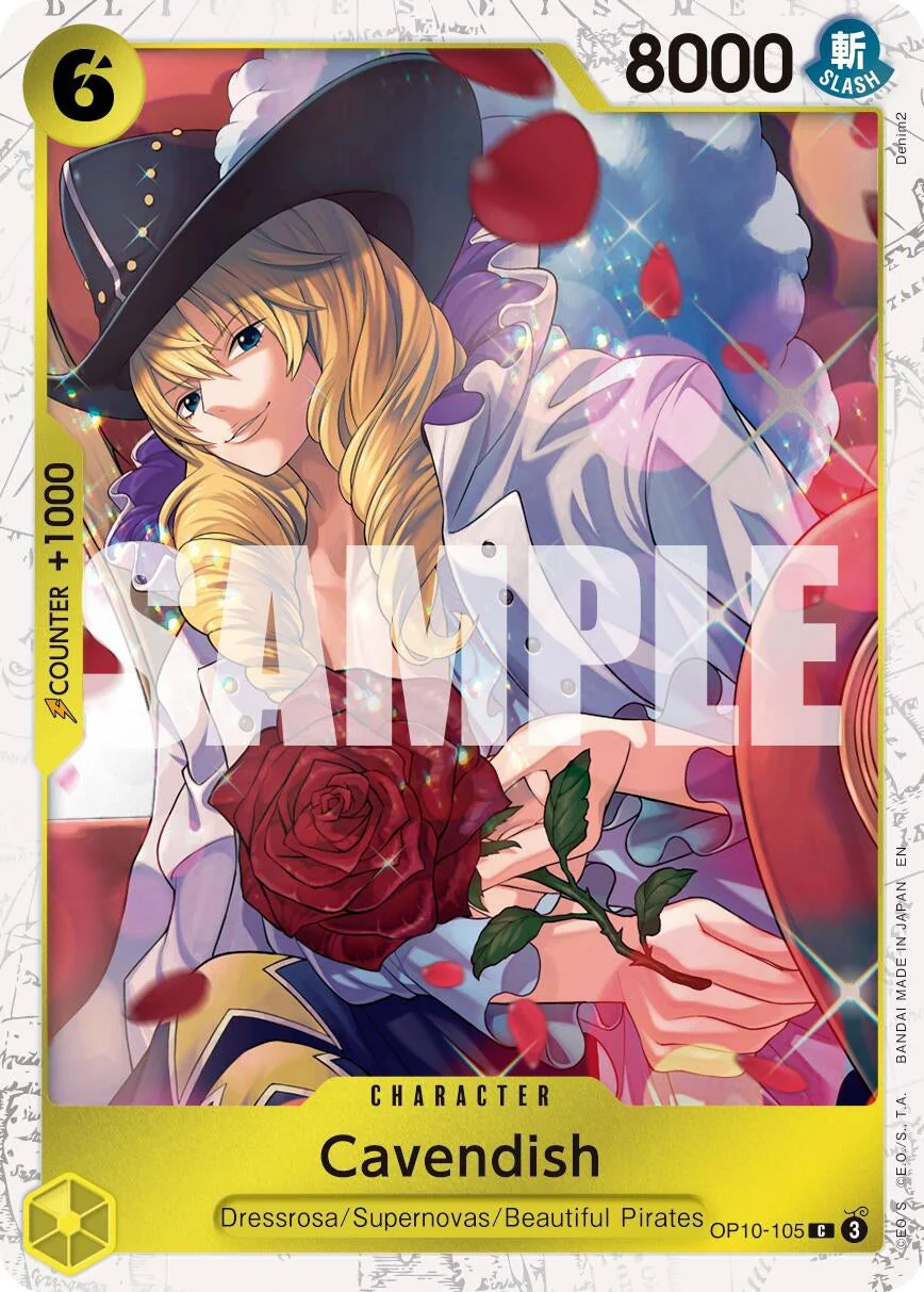 Cavendish - OP10-105 (Pirate Foil) (OP10-105) (Premium Booster -The Best- Vol. 2)