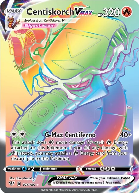 Centiskorch VMAX (Secret) (191/189) (SWSH03: Darkness Ablaze)