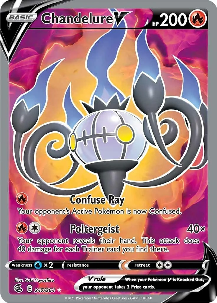 Chandelure V (Full Art) (247/264) (SWSH08: Fusion Strike)