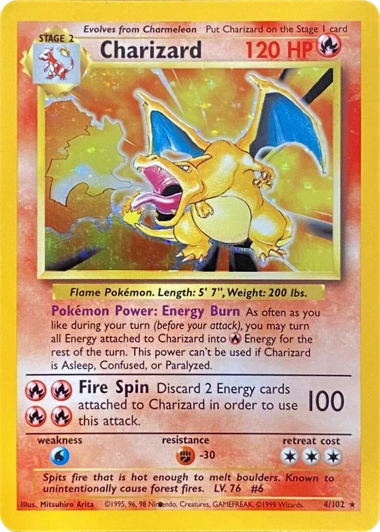 Charizard (Black Dot Error) (004/102)