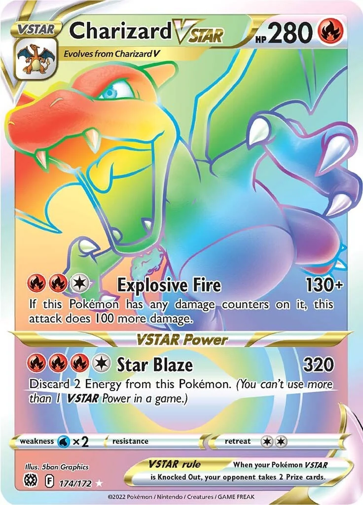 Charizard VSTAR (Secret) (174/172) (SWSH09: Brilliant Stars)