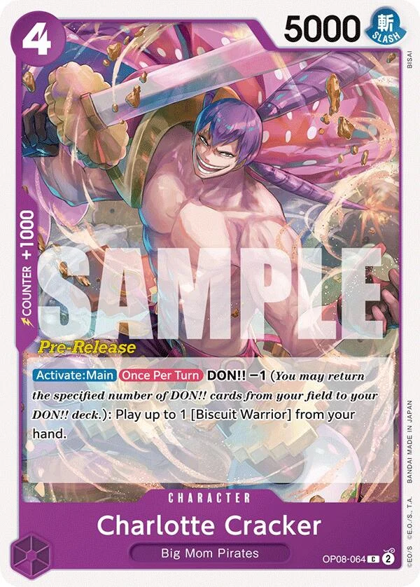 Charlotte Cracker (OP08-064) (Two Legends Pre-Release Cards)
