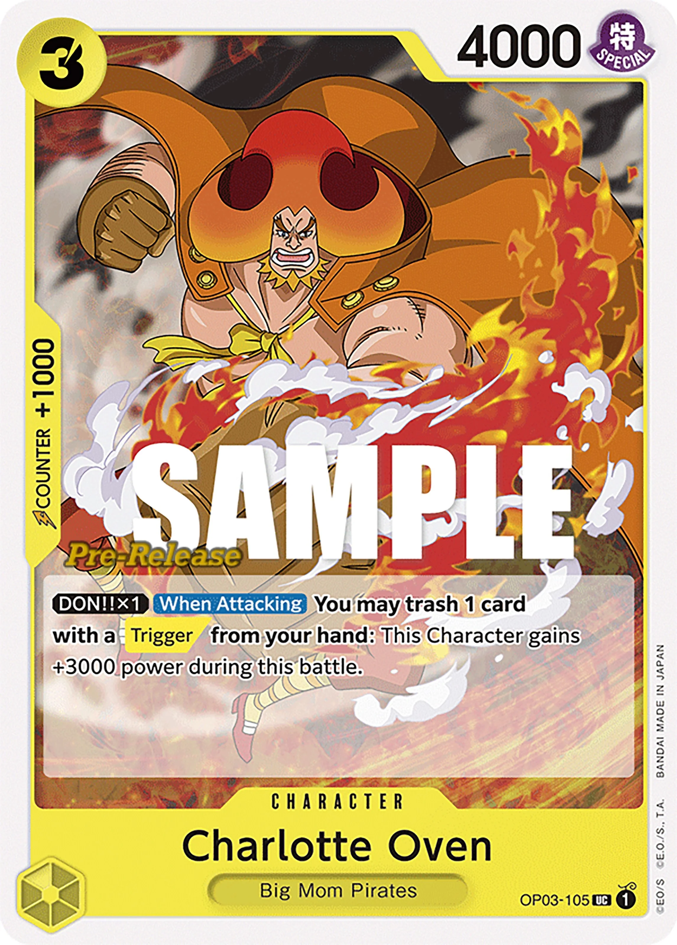 Charlotte Oven (OP03-105) (Pillars of Strength Pre-Release Cards)
