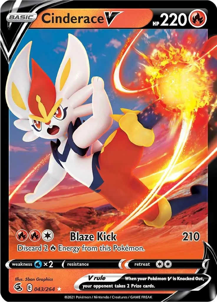 Cinderace V (43) (043/264) (SWSH08: Fusion Strike)