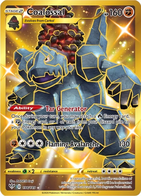 Coalossal (Secret) (198/189) (SWSH03: Darkness Ablaze)