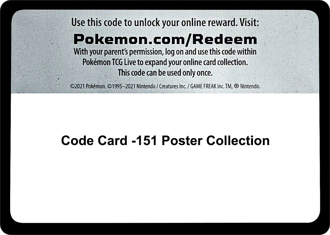 Code Card -151 Poster Collection (SV: Scarlet & Violet 151)
