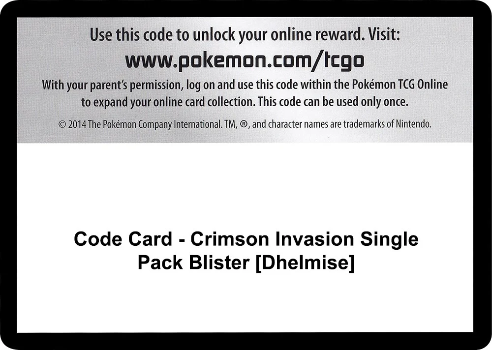 Code Card - Crimson Invasion Single Pack Blister [Dhelmise] (SM - Crimson Invasion)