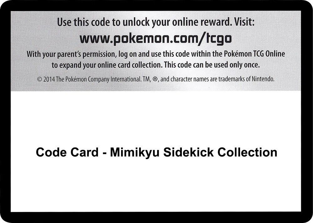Code Card - Mimikyu Sidekick Collection (SM - Crimson Invasion)
