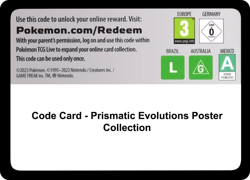 Code Card - Prismatic Evolutions Poster Collection (SV: Prismatic Evolutions)
