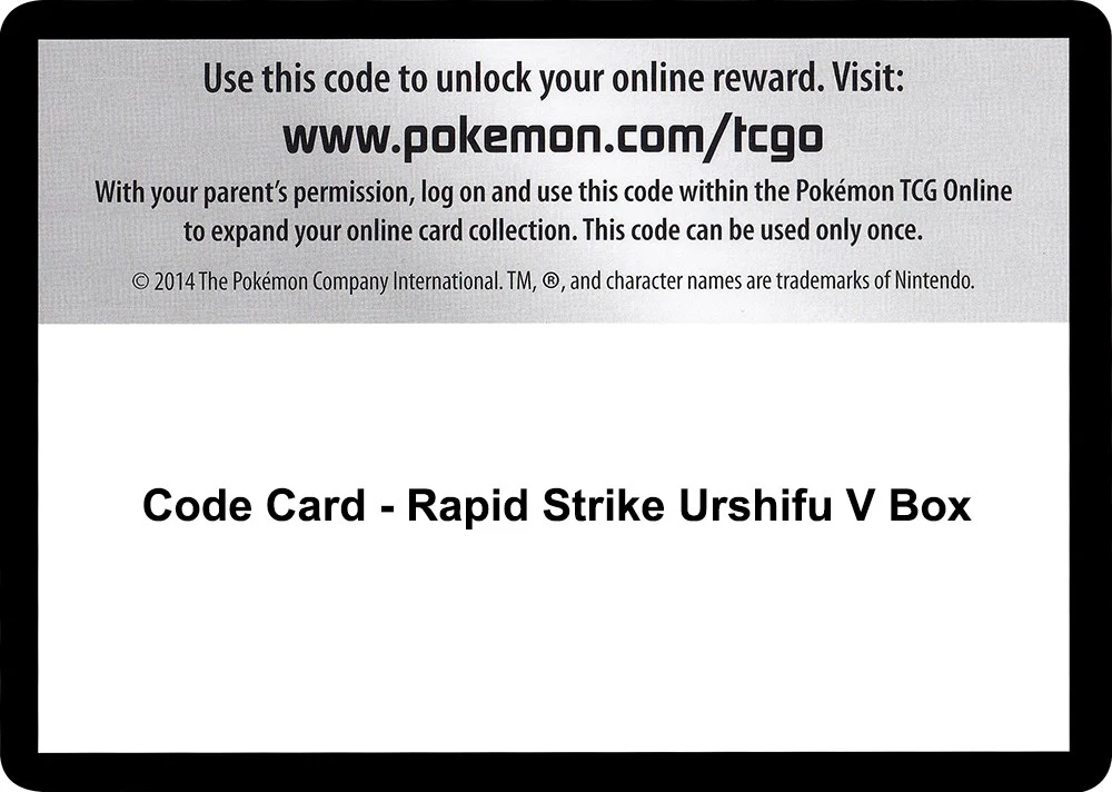 Code Card - Rapid Strike Urshifu V Box