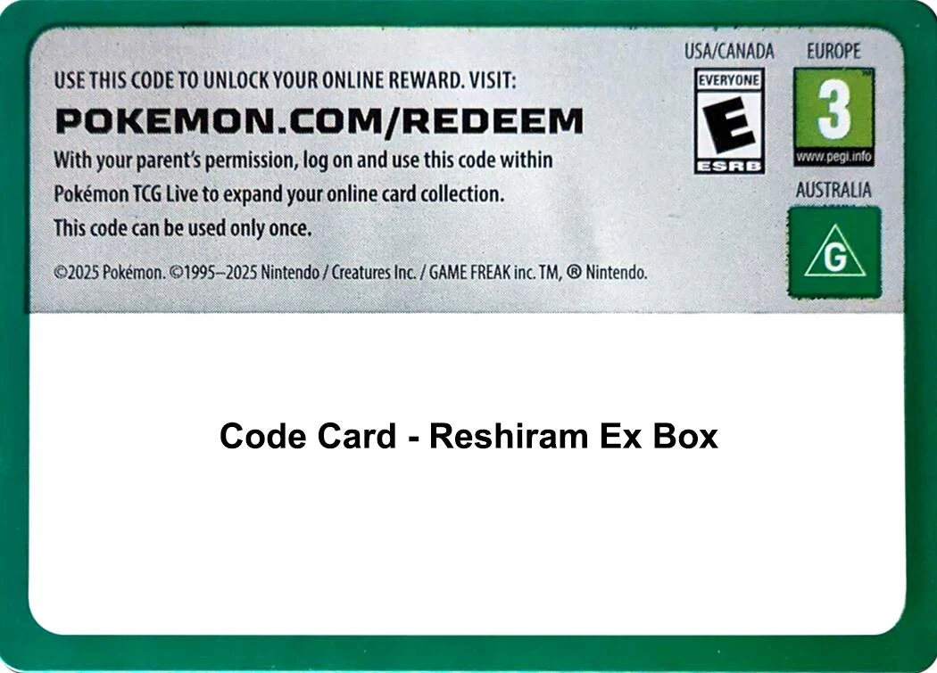 Code Card - Reshiram ex Box