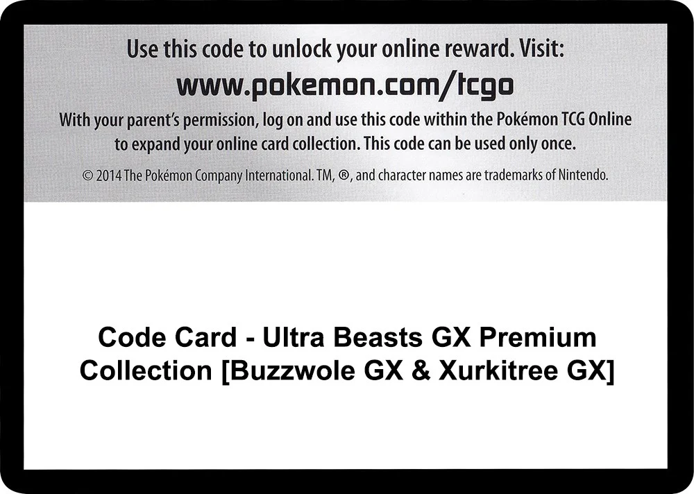 Code Card - Ultra Beasts GX Premium Collection [Buzzwole GX & Xurkitree GX] (SM - Crimson Invasion)