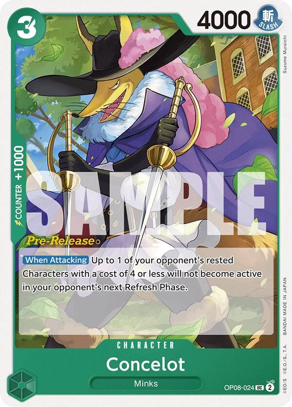 Concelot (OP08-024) (Two Legends Pre-Release Cards)