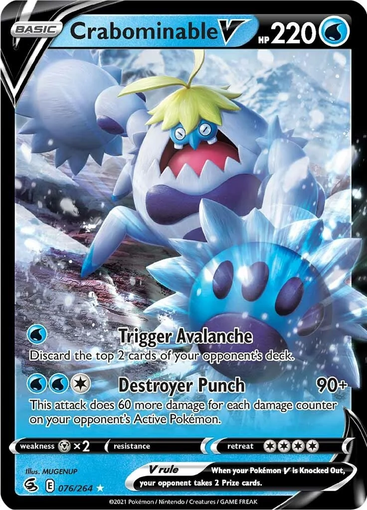 Crabominable V (076/264) (SWSH08: Fusion Strike)
