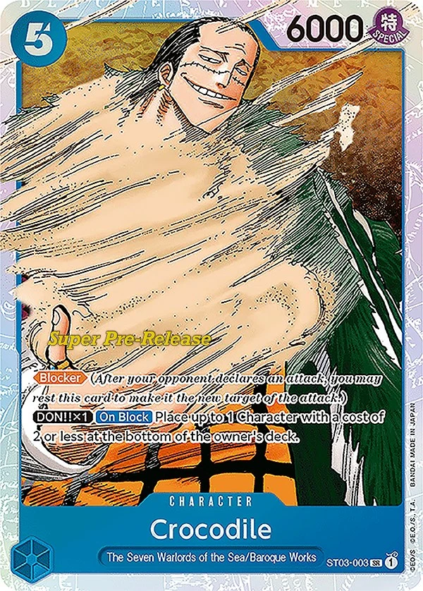 Crocodile (003) (ST03-003) (Super Pre-Release Starter Deck 3: The Seven Warlords of the Sea)