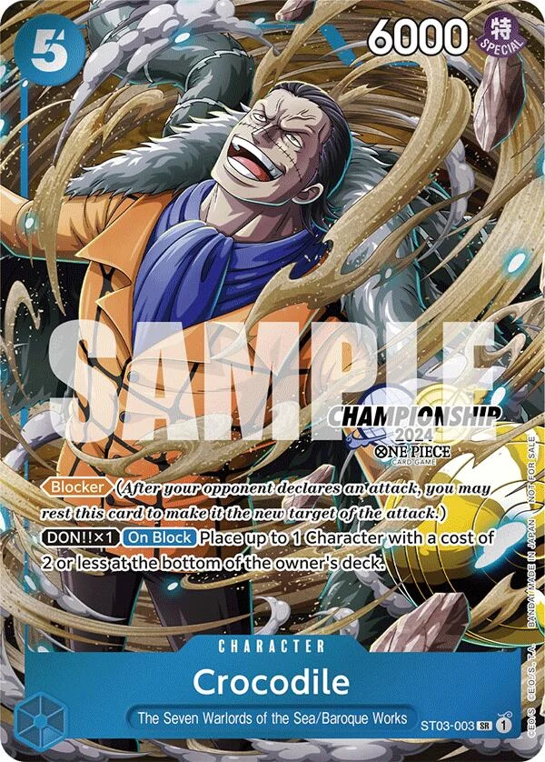 Crocodile (CS 2024 Celebration Pack) (ST03-003) (One Piece Promotion Cards)