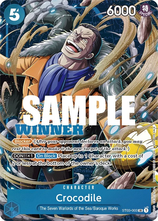Crocodile (Winner Pack Vol. 5) (ST03-003) (One Piece Promotion Cards)