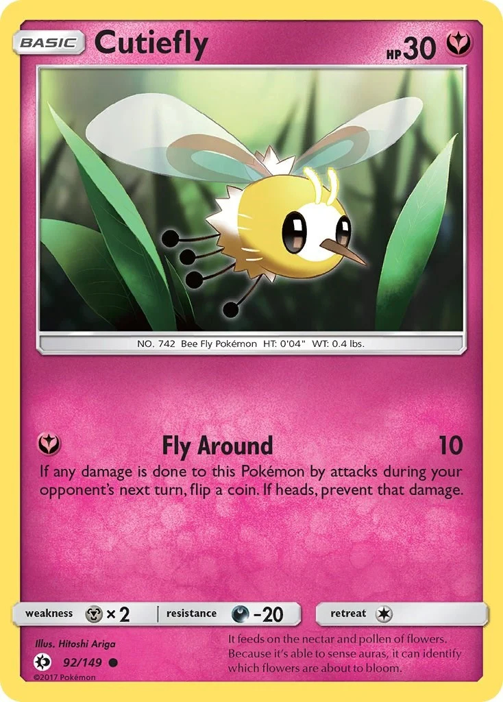 Cutiefly (92/149) (SM Base Set)