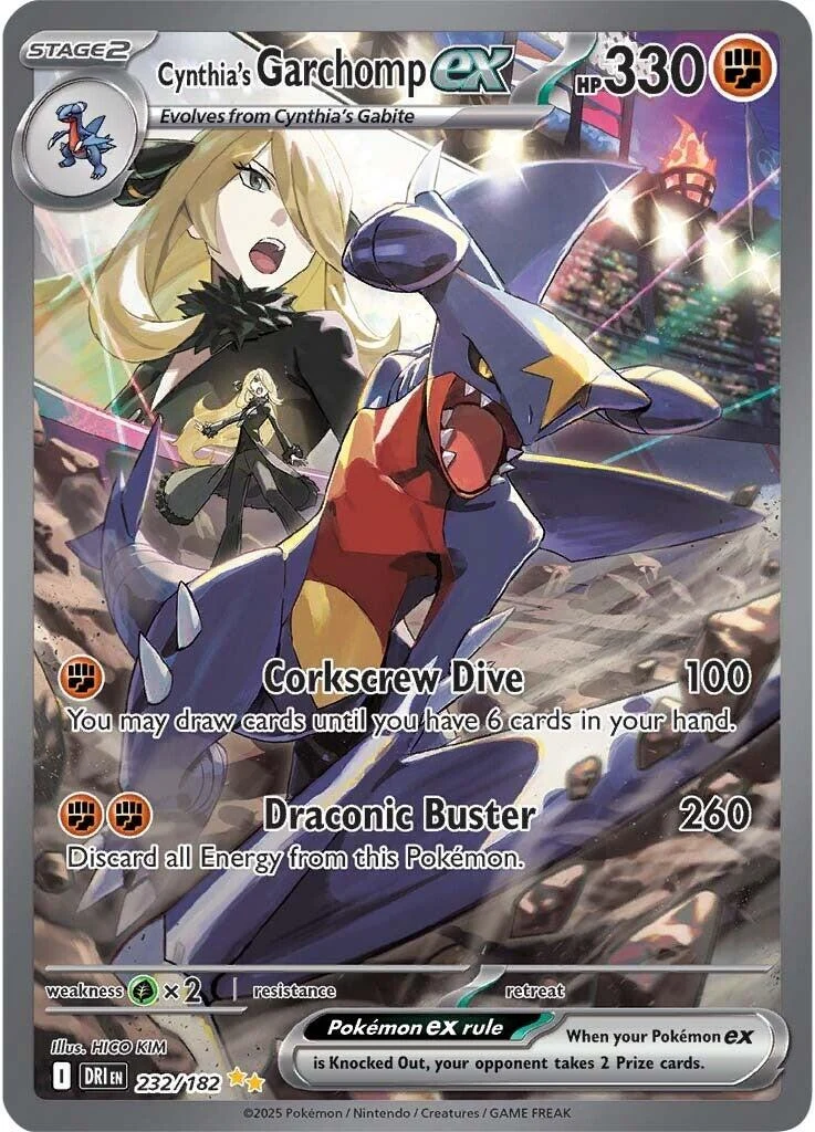 Cynthia's Garchomp ex (232/182) (SV10: Destined Rivals)