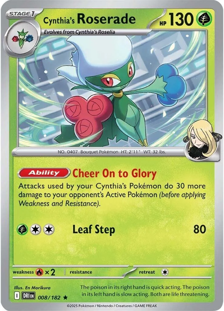Cynthia's Roserade (008/182) (SV10: Destined Rivals)