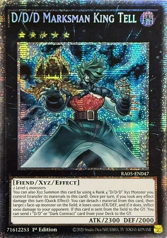 D/D/D Marksman King Tell (Starlight Rare) (RA05-EN047) (Rarity Collection 5)