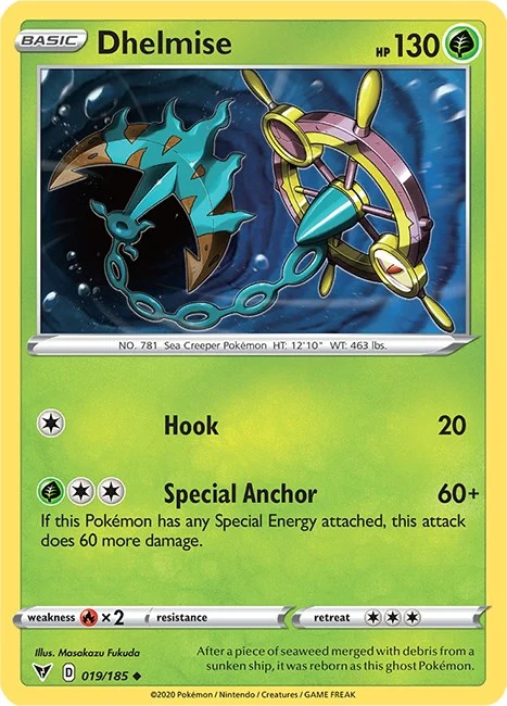 Dhelmise (019/185) (SWSH04: Vivid Voltage)